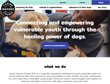 Tablet Screenshot of canineinspiredchange.org